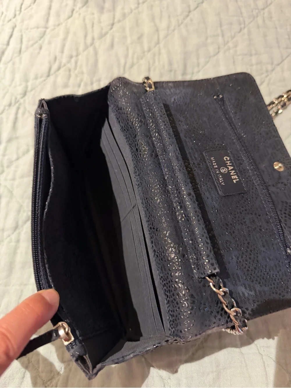 CHANEL goatskin woc